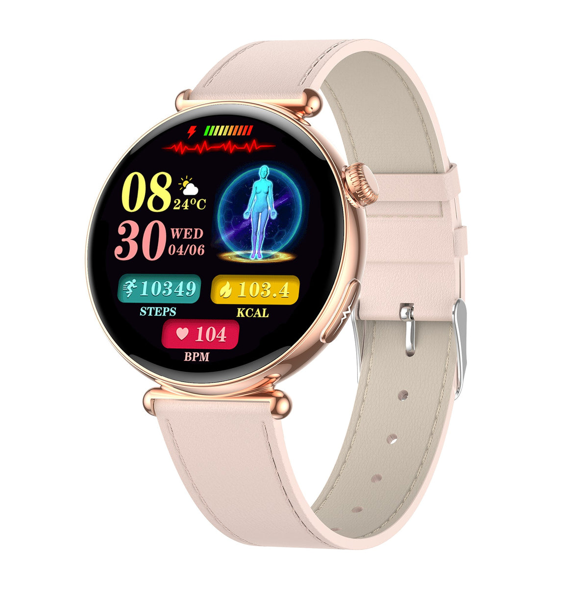 PH390 Blood Glucose Blood Lipid ECG Suga Pro Monitoring Women's AI Smart Watch