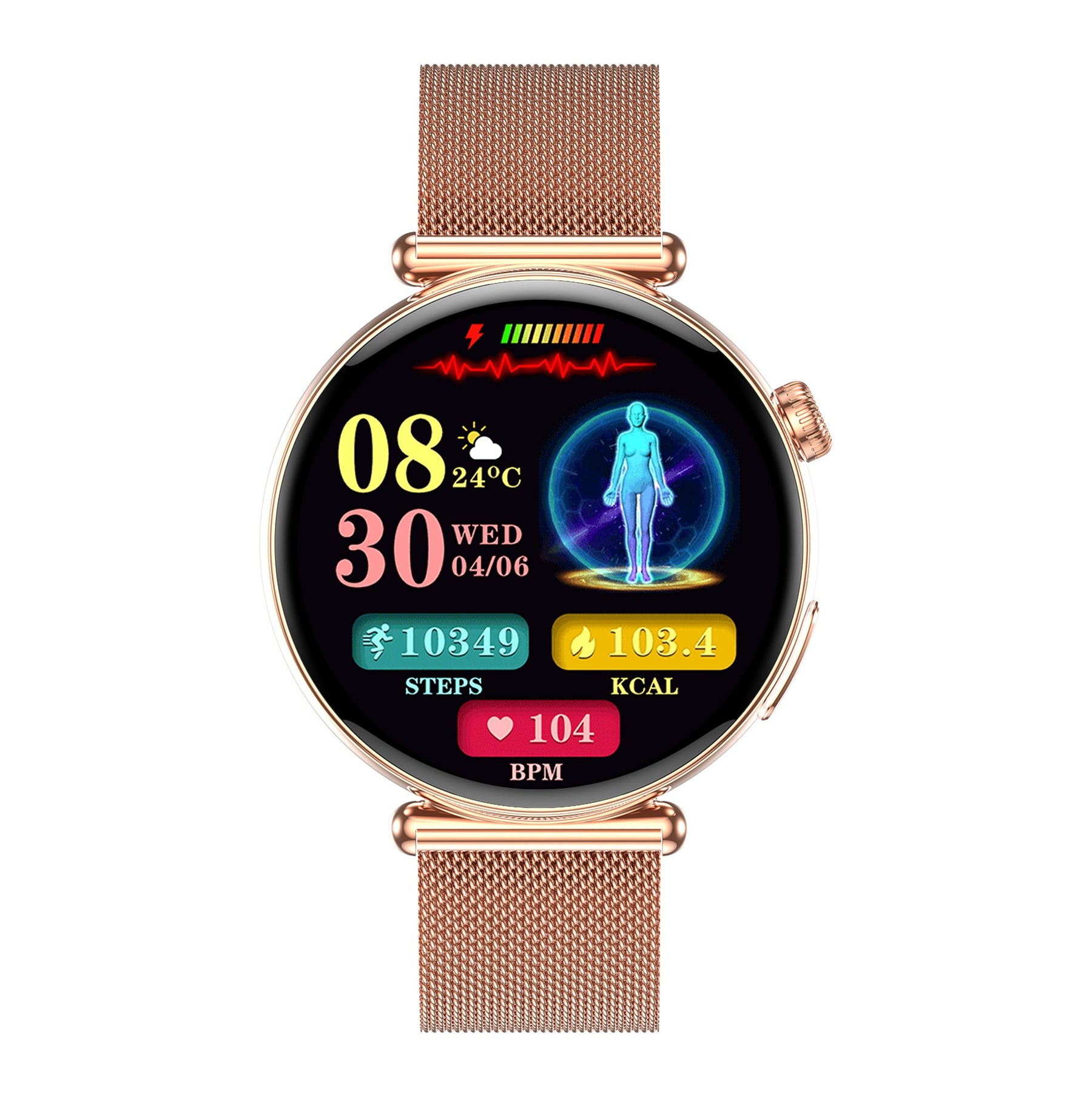 PH390 Blood Glucose Blood Lipid ECG Suga Pro Monitoring Women's AI Smart Watch