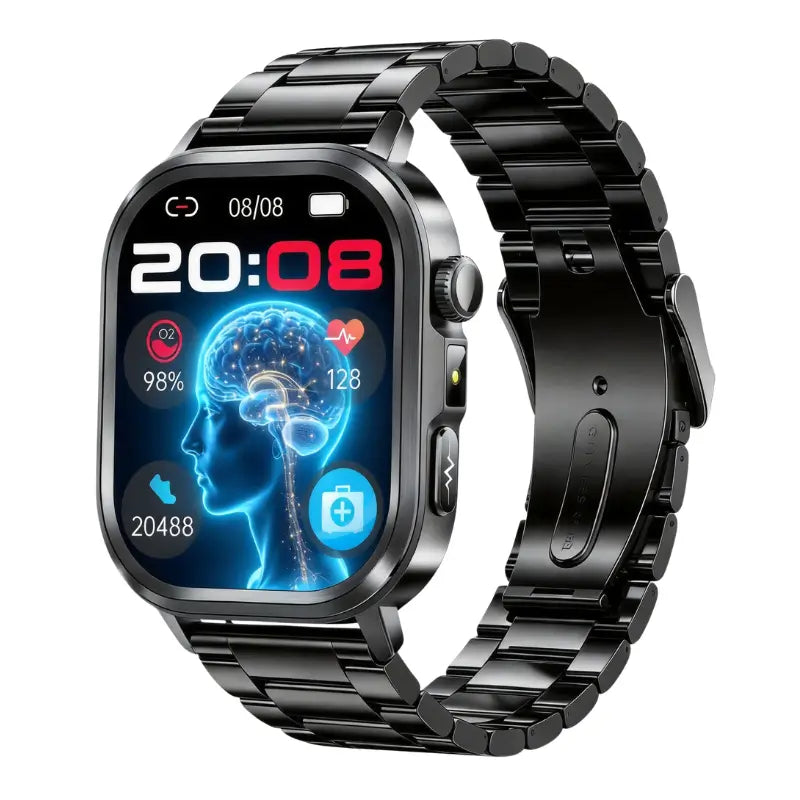 Poalarhealth 588Pro Health Smart Watch 24/7 ECG Heart Rate Blood Glucose Blood Oxygen Blood Pressure Sleep Health Monitor