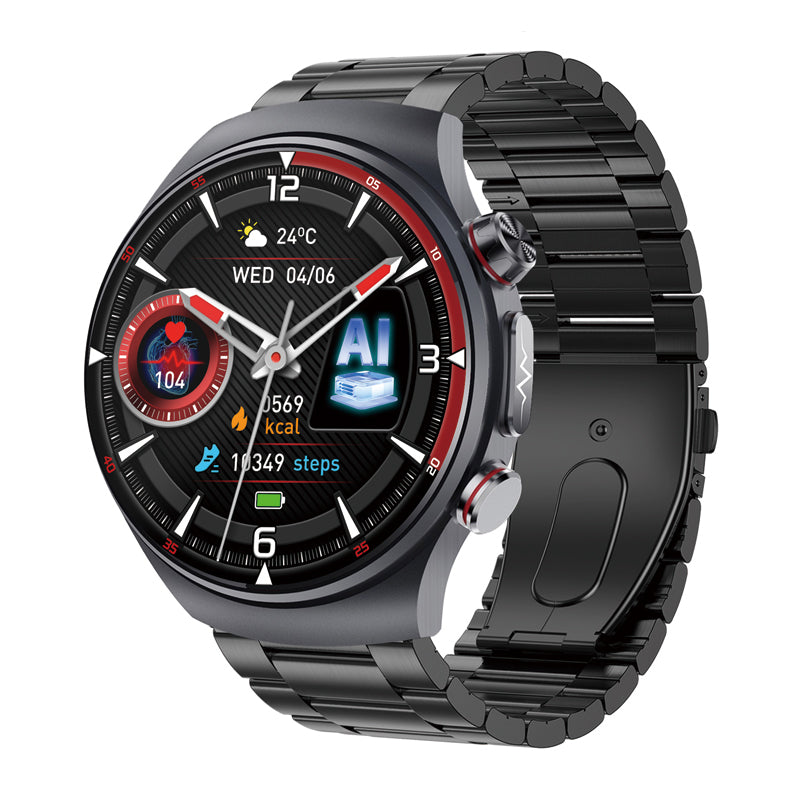 PH488 Professional High-end Blood Glucose Blood Pressure ECG/EKG HRV Monitoring Health Smart Watch