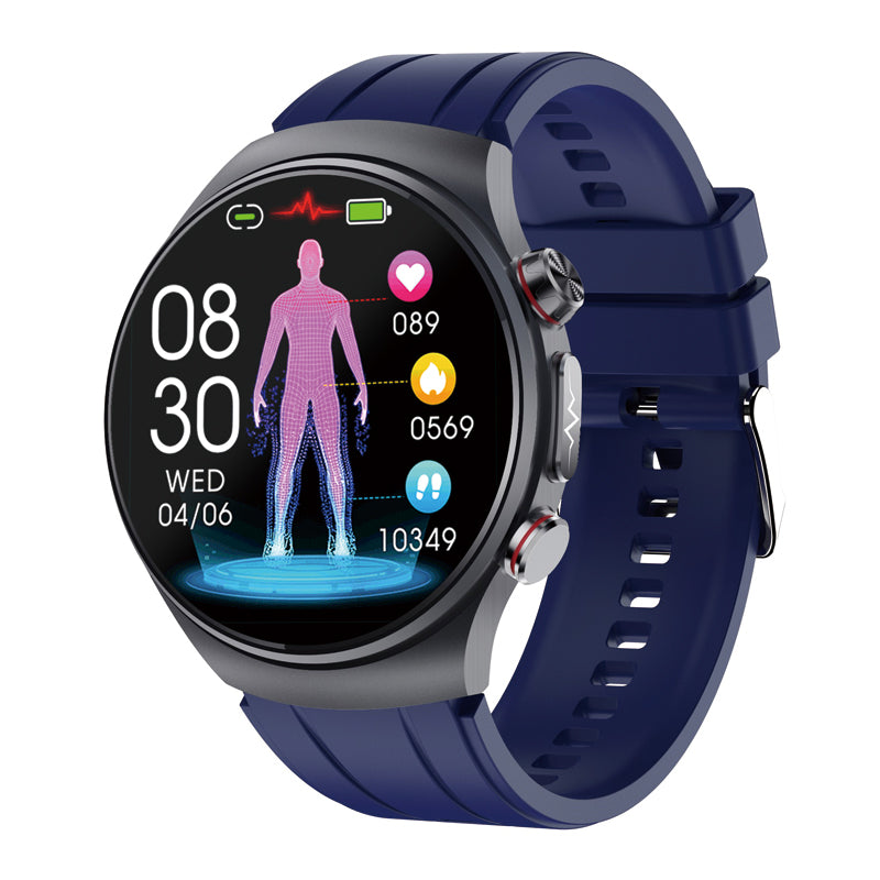 PH488 Professional High-end Blood Glucose Blood Pressure ECG/EKG HRV Monitoring Health Smart Watch