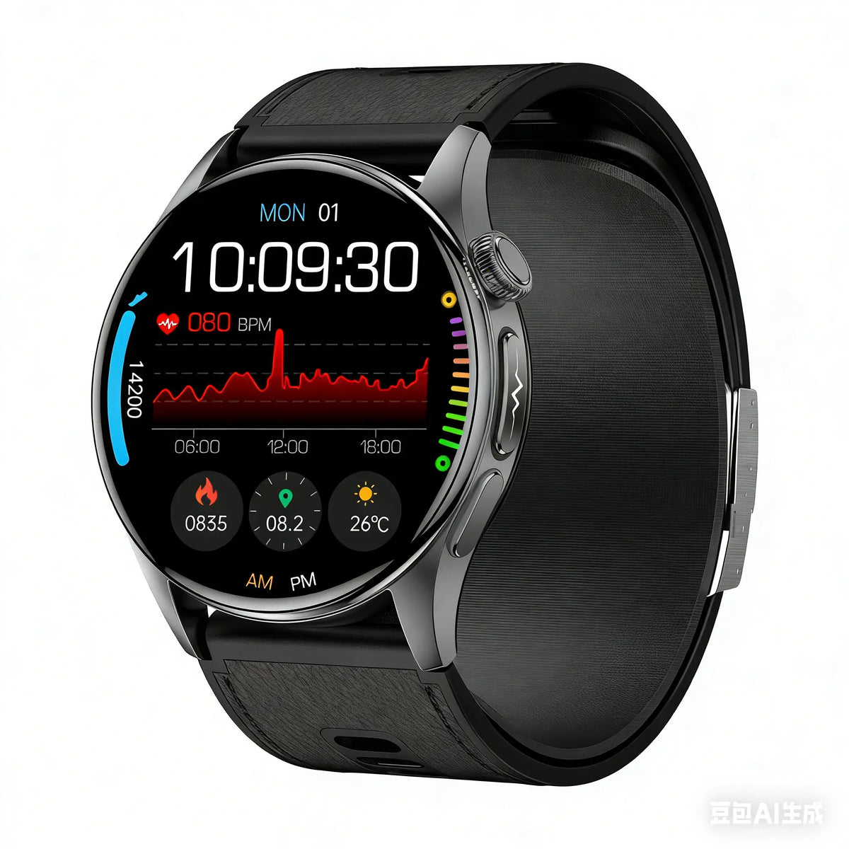 Poalarhealth 70pro High Precision Air Bag Blood Pressure ECG+PPG Heart Rate Sleep Monitoring Smart Watch