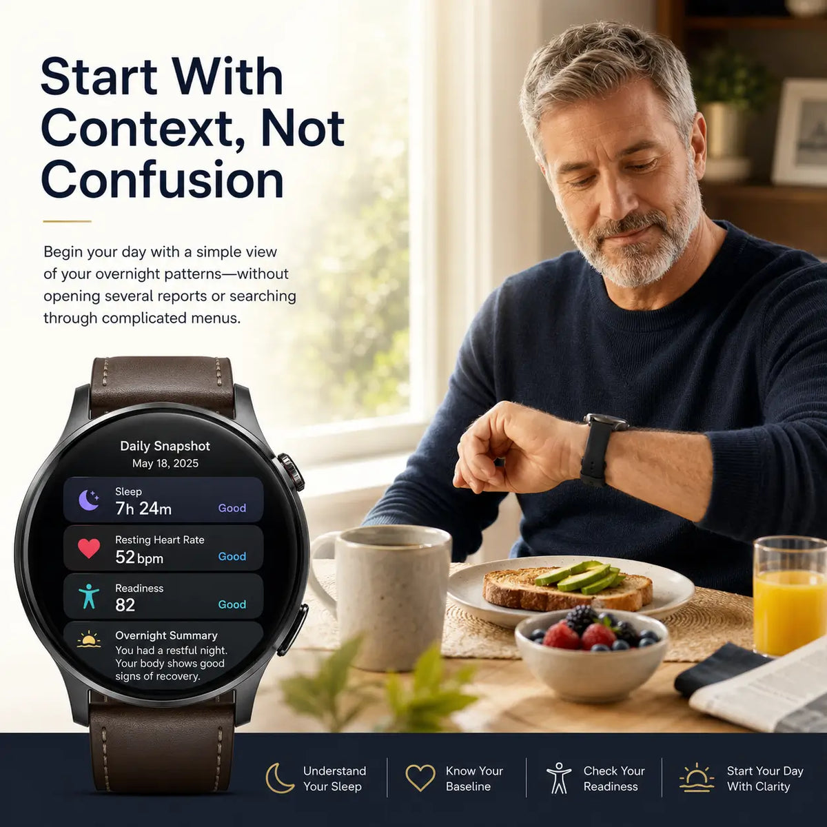 Morning wellness check with PoalarHealth PH488