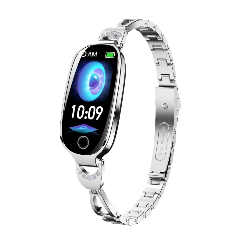 Poalarhealth 81 Newest Blood Pressure Heart Rate monitoring Luxury Diamond Design Fashion Women Smartwatch in 2025