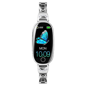 Poalarhealth 81 Newest Blood Pressure Heart Rate monitoring Luxury Diamond Design Fashion Women Smartwatch in 2025
