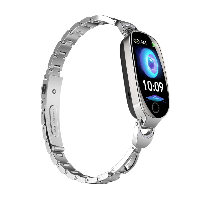 Poalarhealth 81 Newest Blood Pressure Heart Rate monitoring Luxury Diamond Design Fashion Women Smartwatch in 2025
