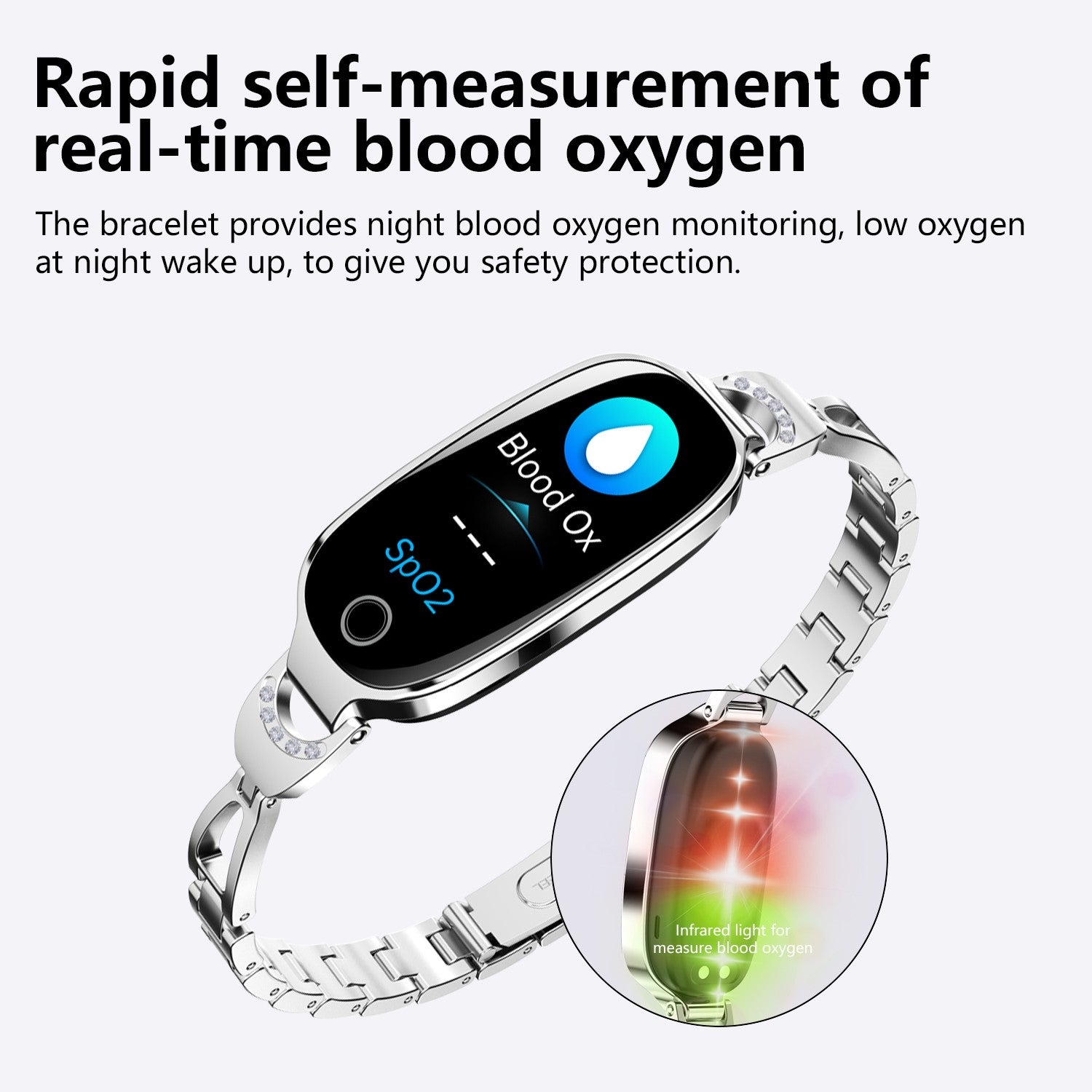Poalarhealth 81 Newest Blood Pressure Heart Rate monitoring Luxury Diamond Design Fashion Women Smartwatch in 2025