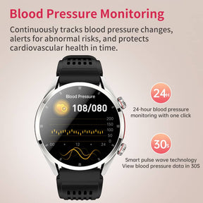 PH02 MULTI-LEAD ECG Monitoring  Blood Glucose Blood Pressure Heart Rate Measurement Health Smart Watch