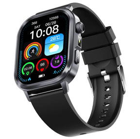 Poalarhealth 588Pro Health Smart Watch 24/7 ECG Heart Rate Blood Glucose Blood Oxygen Blood Pressure Sleep Health Monitor