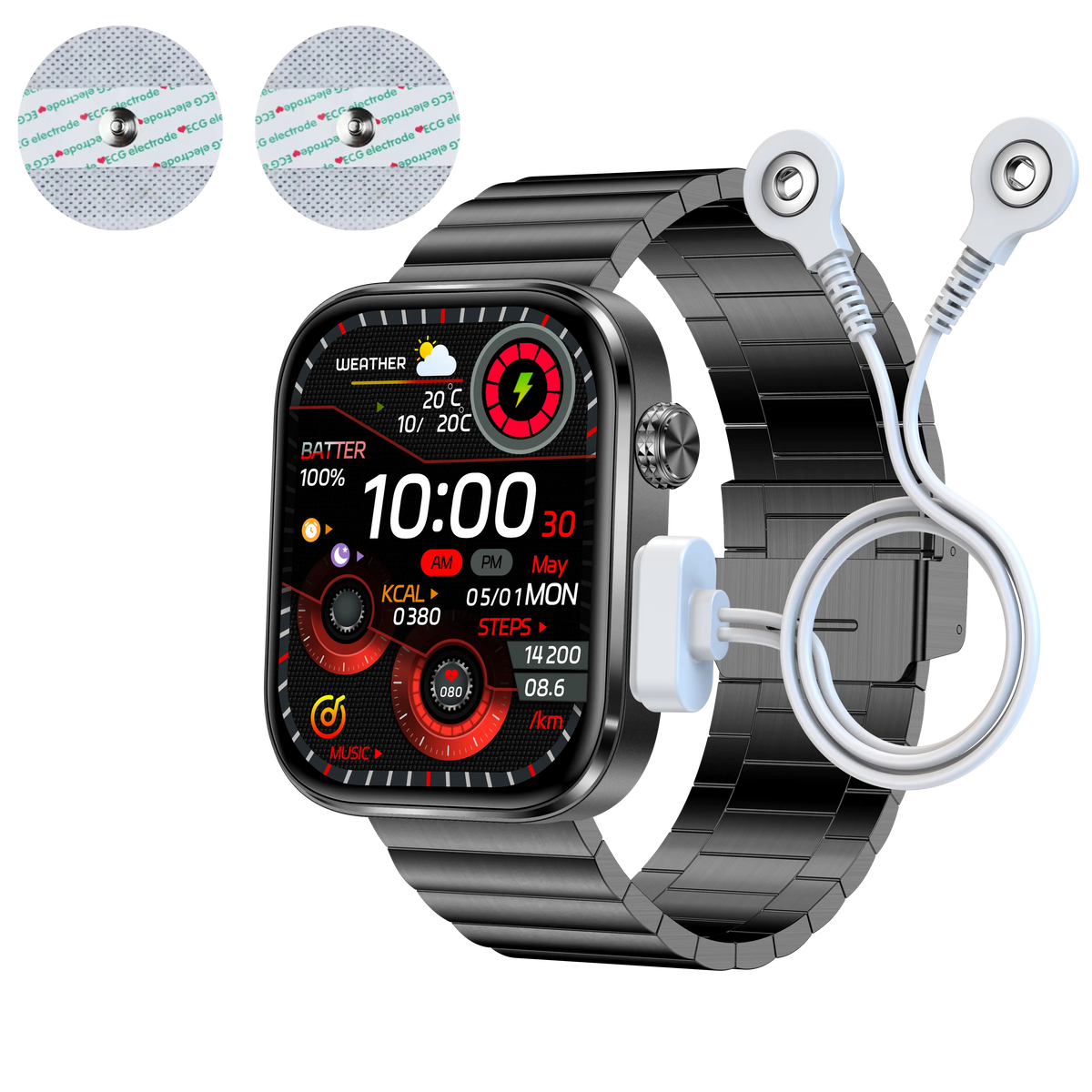 PH03 Activate Continuous ECG Monitoring Blood Pressure Blood Oxygen Monitoring High-end Intelligent Health Call Watch