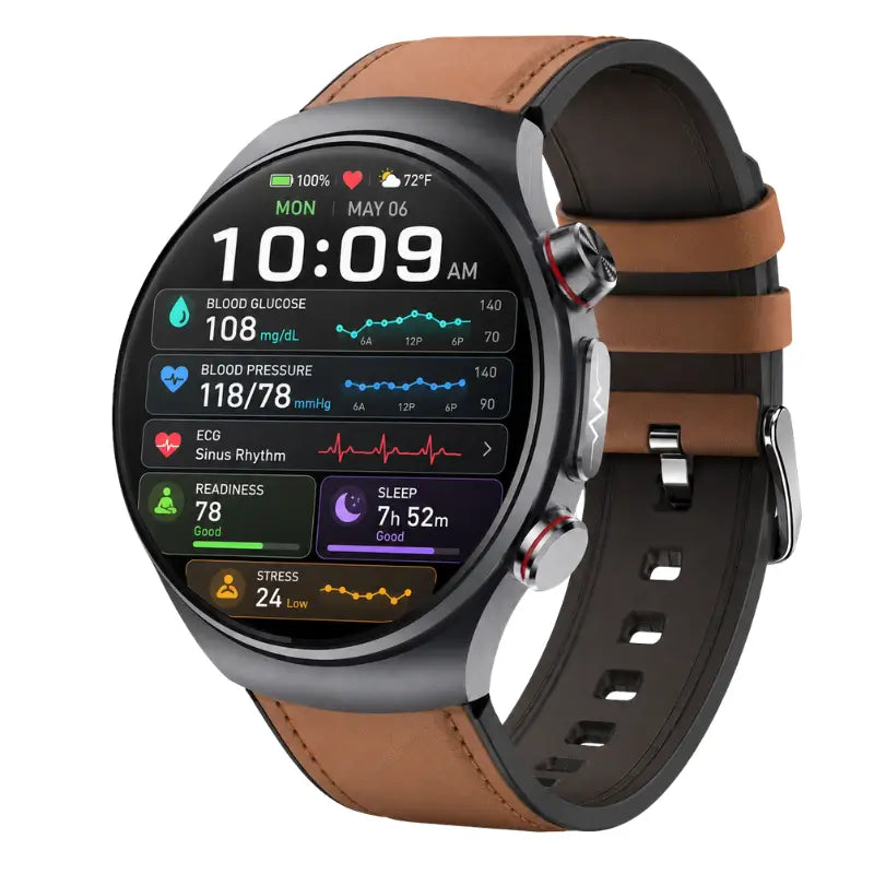 G08 Professional High-End ECG/EKG Blood Pressure Heart Rate Monitoring  Smart Watch