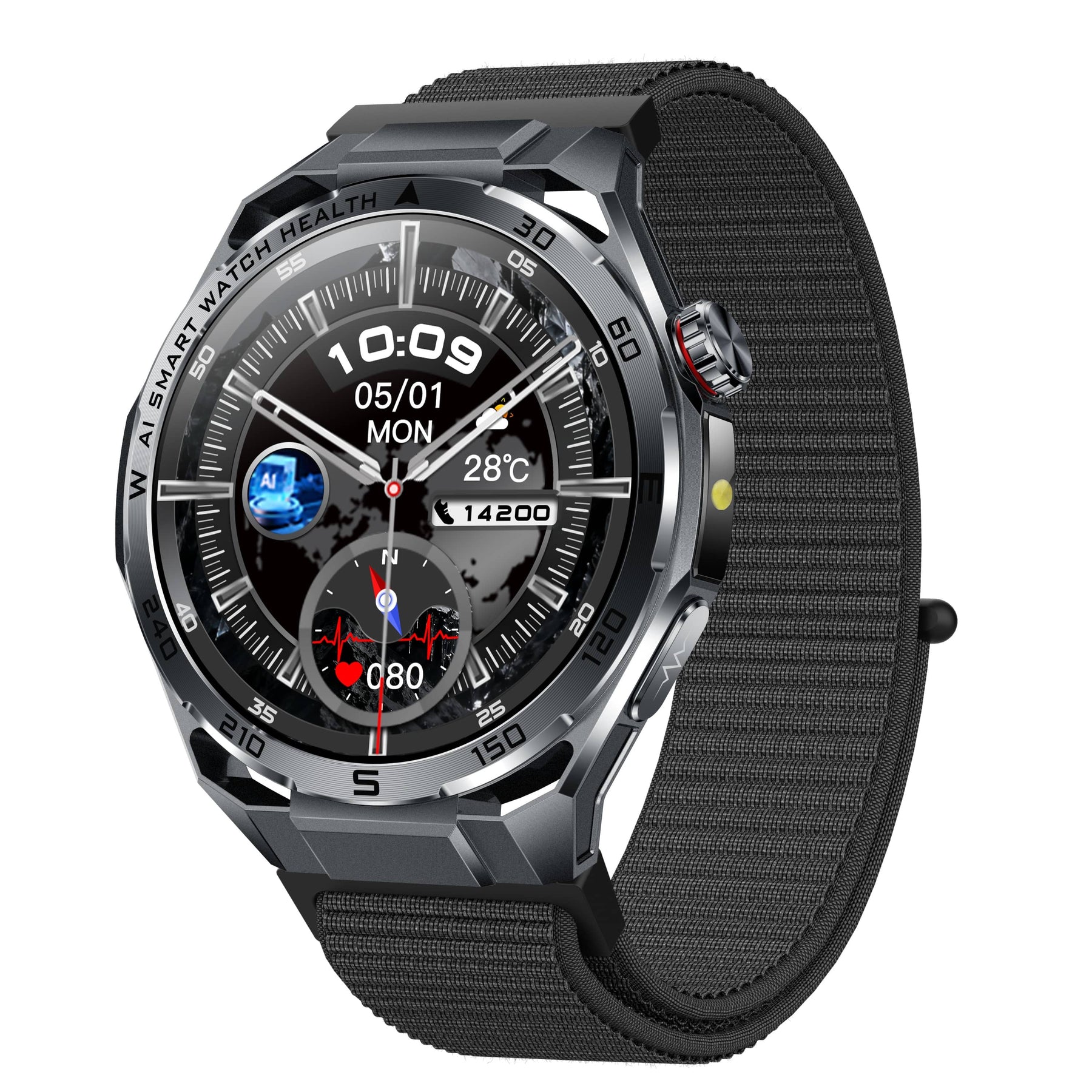 PH48pro High-end AI Heart Rate Blood Glucose Blood Pressure  Blood Oxygen Sleep Monitoring Sports Smart Watch