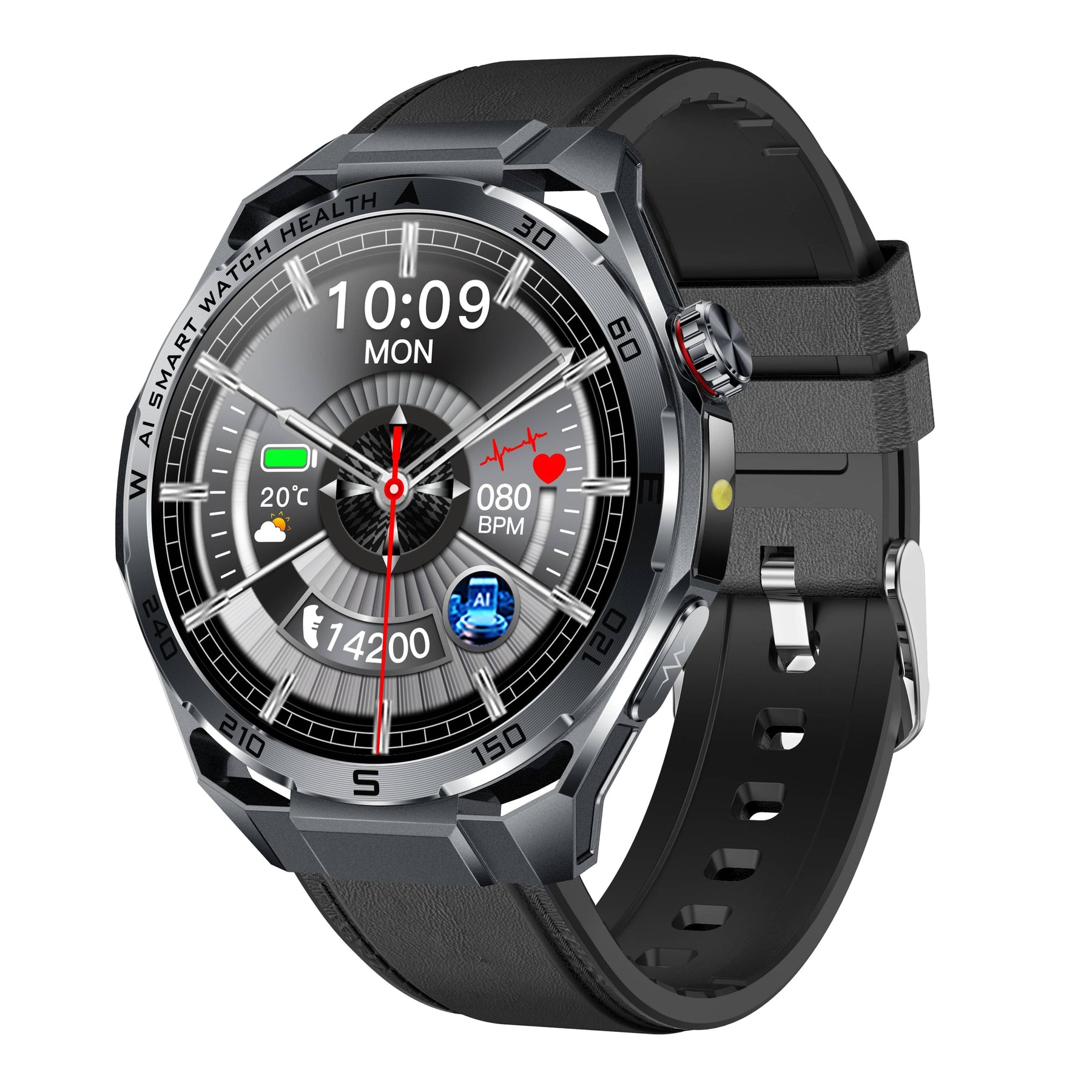 PH48pro High-end AI Heart Rate Blood Glucose Blood Pressure  Blood Oxygen Sleep Monitoring Sports Smart Watch