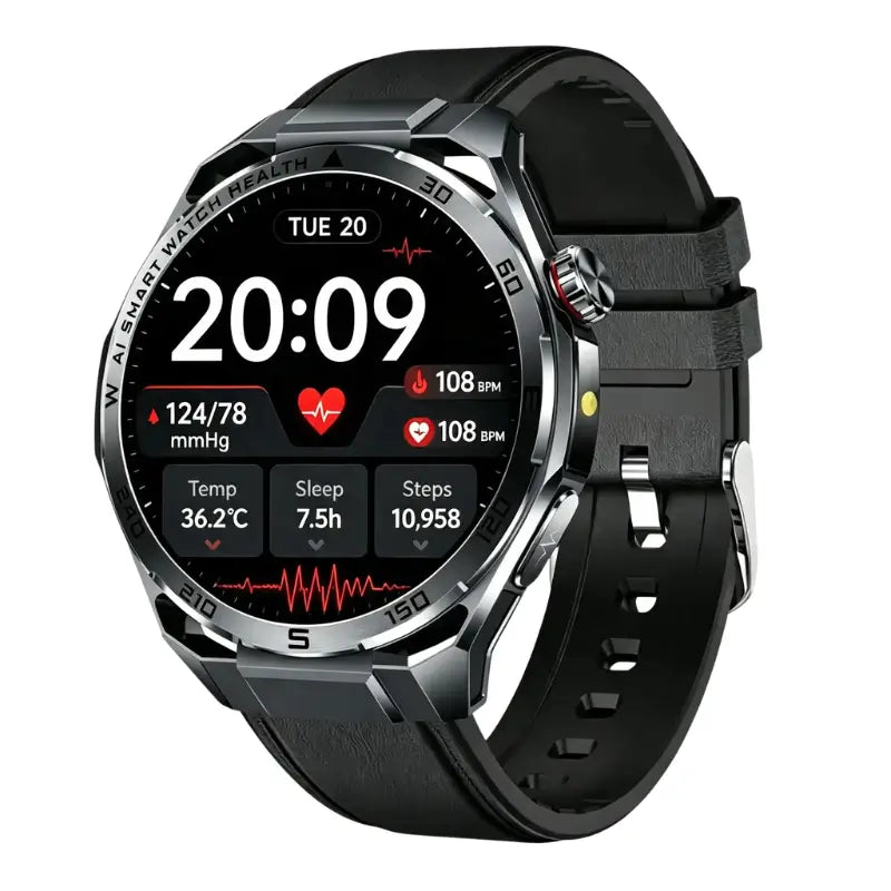 PH48pro High-end AI Heart Rate Blood Sugar Blood Pressure  Monitoring Sports Smart Watch