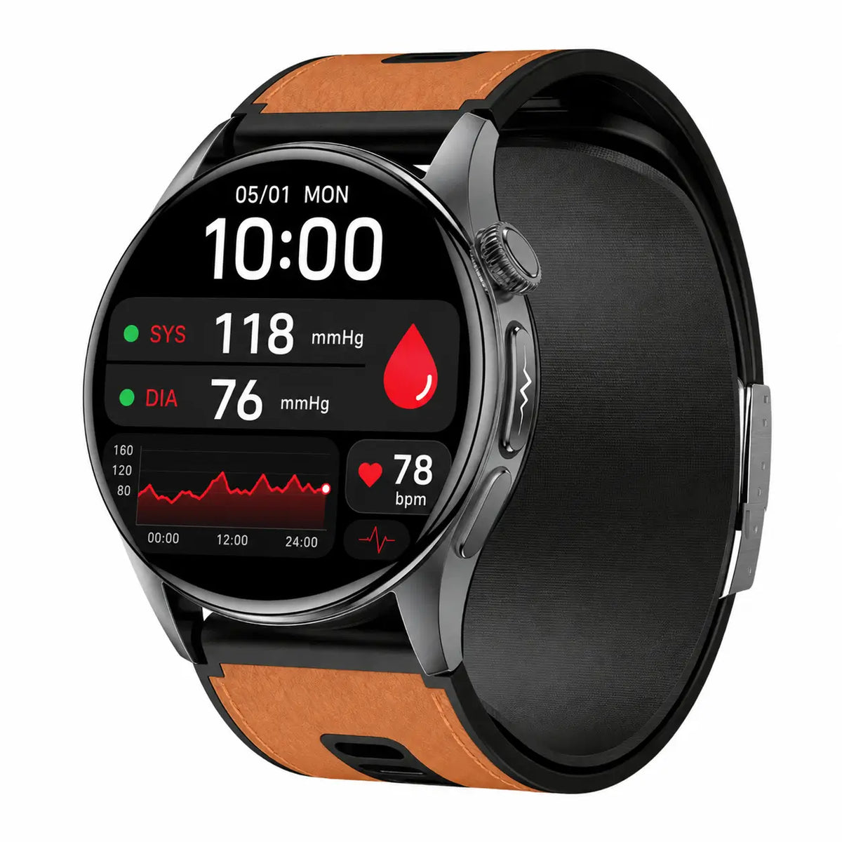 Poalarhealth 70pro High Precision Air Bag Blood Pressure ECG+PPG Heart Rate Sleep Monitoring Smart Watch