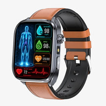 Poalarhealth 580Ultra AI Smart Health Watch Blood Pressure Oxygen Glucose Heart Rate Sleep Monitor