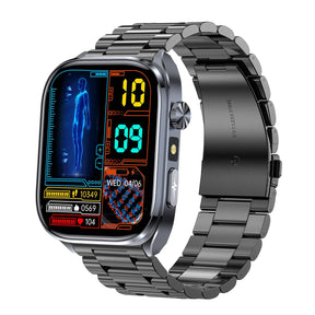 Poalarhealth 582 AI Smart Health Watch Blood Pressure Oxygen Glucose Heart Rate Sleep Monitor