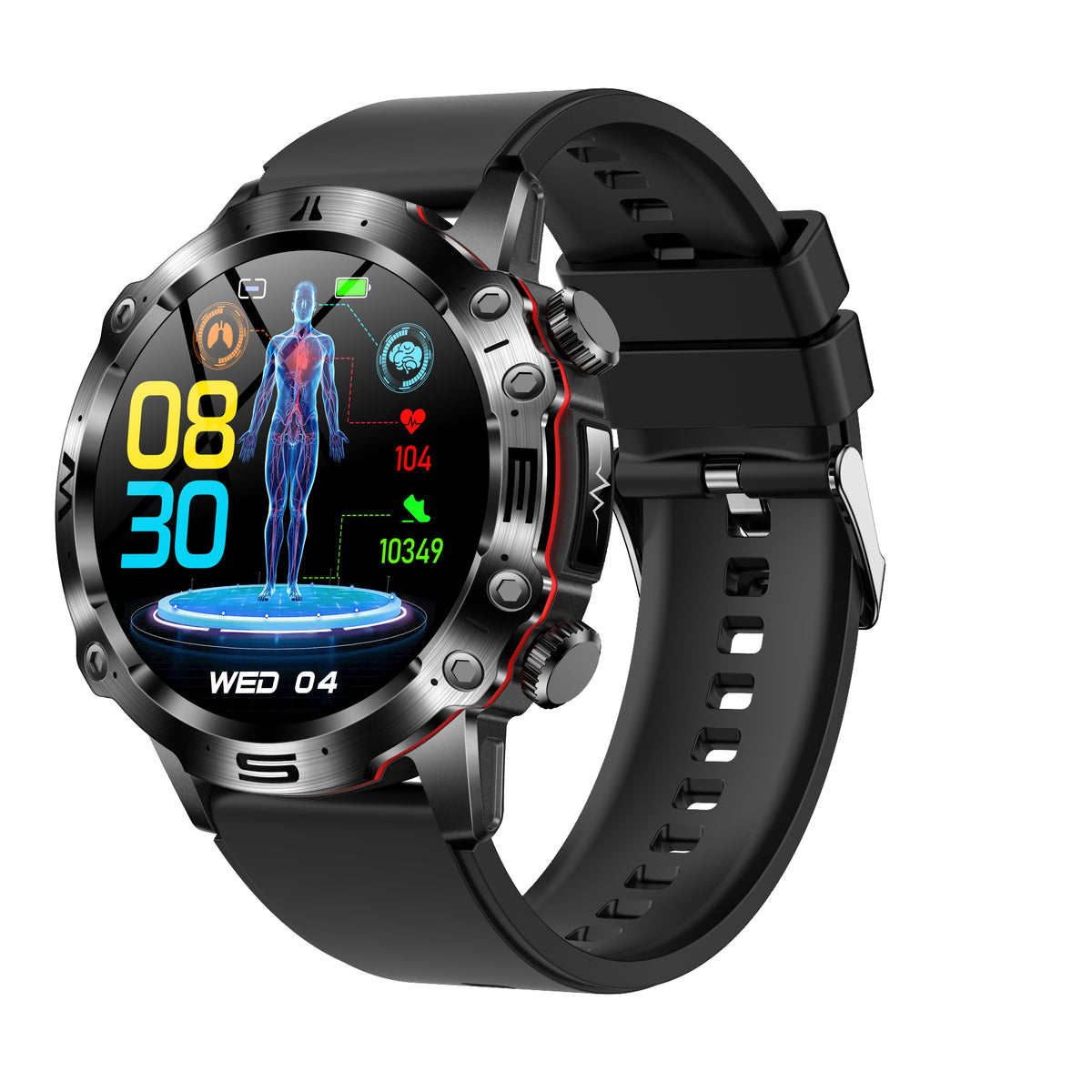 PH48 High-end ECG/EKG Blood Glucose Blood Pressure Sports Call Smart Watch