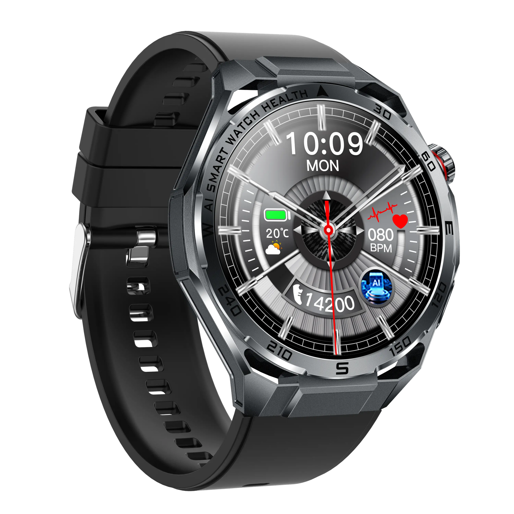 PH48 High-end AI ECG Blood Glucose Blood Pressure Heart Rate Monitoring Sports Call Smart Watch