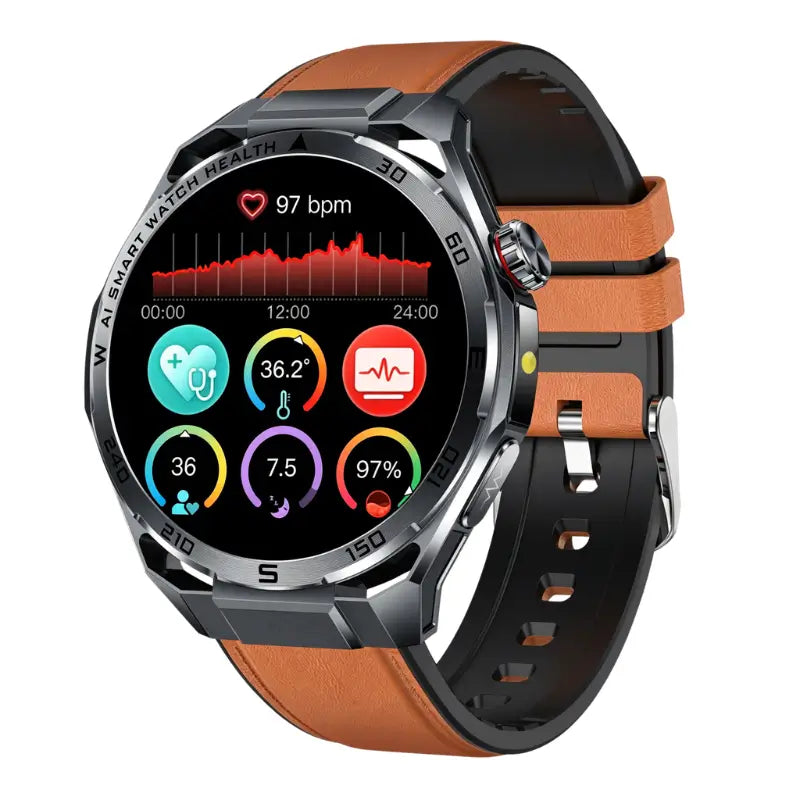 PH48 High-end AI ECG Blood Glucose Blood Pressure Heart Rate Monitoring Sports Call Smart Watch