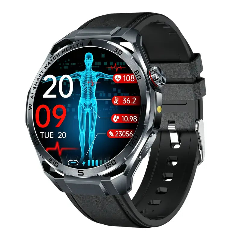 PH48 High-end AI ECG Blood Glucose Blood Pressure Heart Rate Monitoring Sports Call Smart Watch