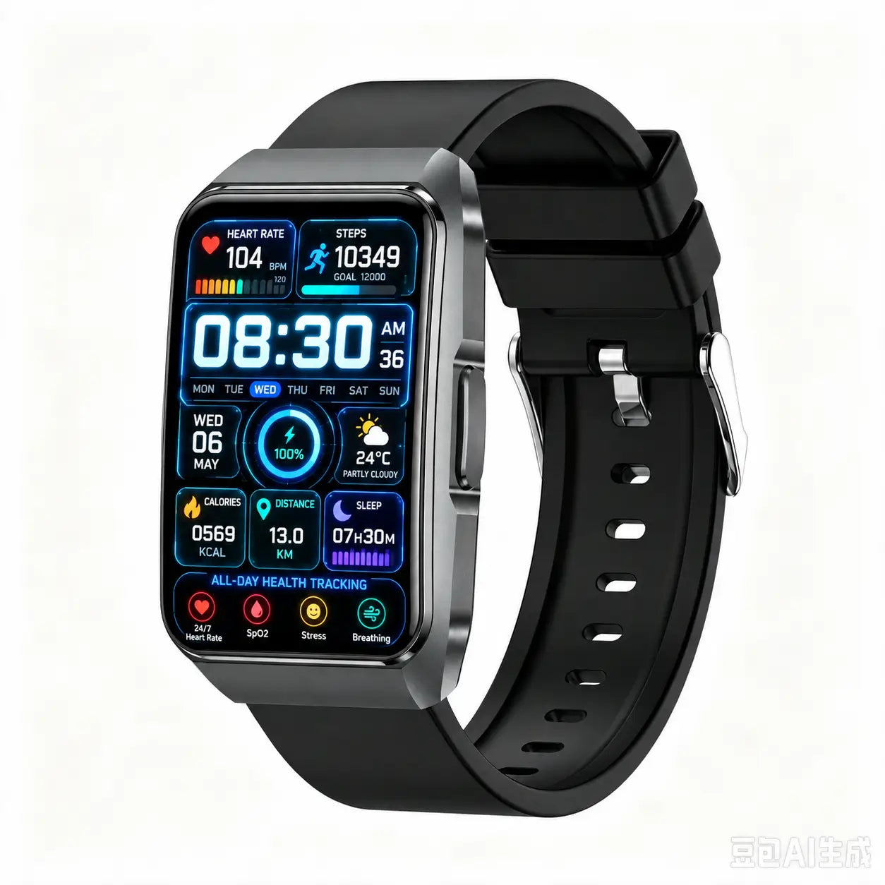 Poalarhealth 90 Professional ECG Monitoring High-end Micro-physical Examination Health Management Bracelet